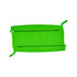 A green food clip with two sides, featuring a simple, sleek design suitable for kitchen use.