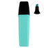 A highlighter in a mint green colour with a black cap, featuring a chisel tip for highlighting text.