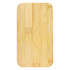 A rectangular bamboo lunch box with a smooth natural finish, featuring a subtle logo.