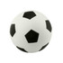 A large stress soccer ball in classic black and white, featuring a textured surface and hexagonal panel design.