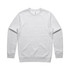 A light grey crew jumper with long sleeves. The design features a plain style and includes a logo.