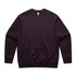 A dark purple jumper with a crew neck and long sleeves. The garment features a subtle logo.