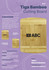 A Tiga Bamboo Cutting Board, made from natural bamboo, features a smooth surface and a logo, showcasing durability and style.