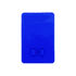 A blue silicone phone wallet featuring two slots for cards, with a smooth, minimalist design and no visible branding.