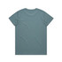 A green short-sleeved t-shirt with a plain back design. It features a logo at the neckline.