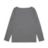 A black and white striped long-sleeve T-shirt featuring a comfortable, relaxed fit and a logo.