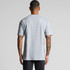 A grey Block Tee displayed from the back, featuring a simple design and short sleeves.