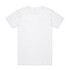 A white T-shirt featuring a crew neck and short sleeves, designed as a basic staple item.