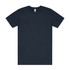 A dark navy blue t-shirt with a classic crew neck design and short sleeves, featuring a small logo.