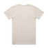A beige Block Tee T-shirt featuring a plain back design. The shirt has a logo on the label.