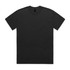 A black heavy faded tee featuring a plain design and a logo at the neckline.