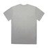 A light grey T-shirt with short sleeves and a back view, featuring a logo.