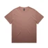 A heavy faded tee in a muted mauve colour with a crew neck and short sleeves. The shirt features a logo.
