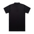 A black Active Work Polo shirt featuring a standard collar and short sleeves, with a logo on the back.