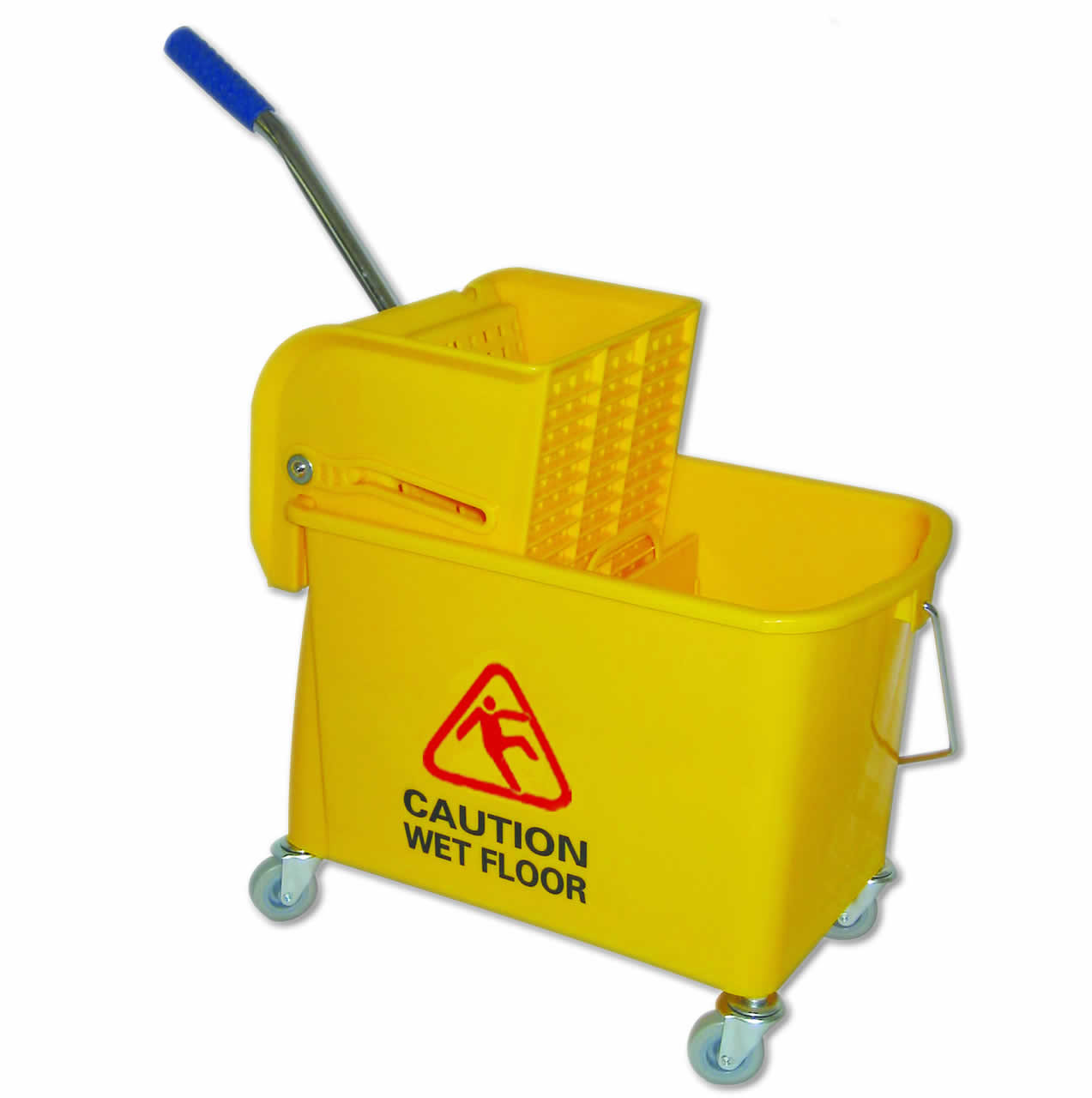 5 Gallon Mini Mop Bucket w/Wringer Combo Commercial Rolling Cleaning Cart  Yellow