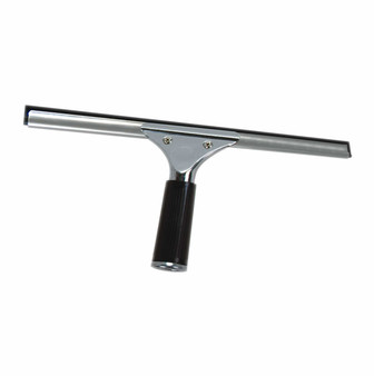Stainless Steel Window squeegee with changeable aluminum channel and rubber blade in various sizes from 6 inch blade to 22 inch blade. Select 2 sizes.