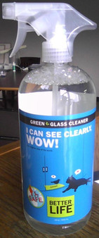 Hard Surface  & Glass Cleaner - Biodegradable 32 oz. w/adjustable sprayer