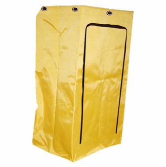 25 Gallon vinyl replacement bag for janitor's cart. Collect wet or dry items.