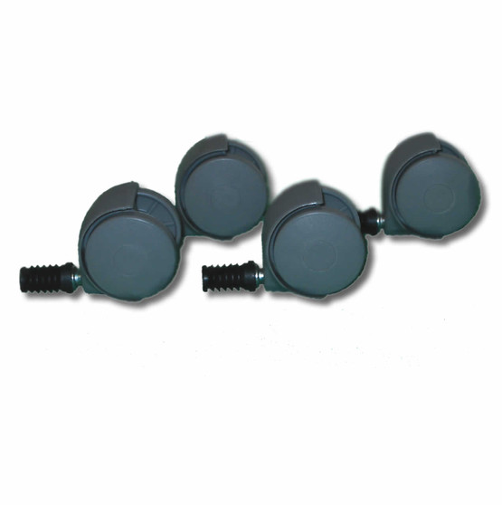 Set of 4 durable plastic swivel casters wheels for the 16 gallon rectangular Window Wash Bucket .