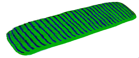 Flat Mop Microfiber Pad 24 inch color blue-green