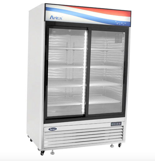 2 door glass slider fridge display , true , mvp, kool-it, efi, habco, efi