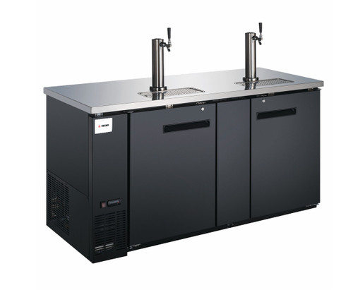 buy | shop |69”, 3,Keg, Solid, Black, Beer ,Dispenser, With, 2, Taps, 50068, add-3hc, 178UDD3HC,BD-CN-0023-HC