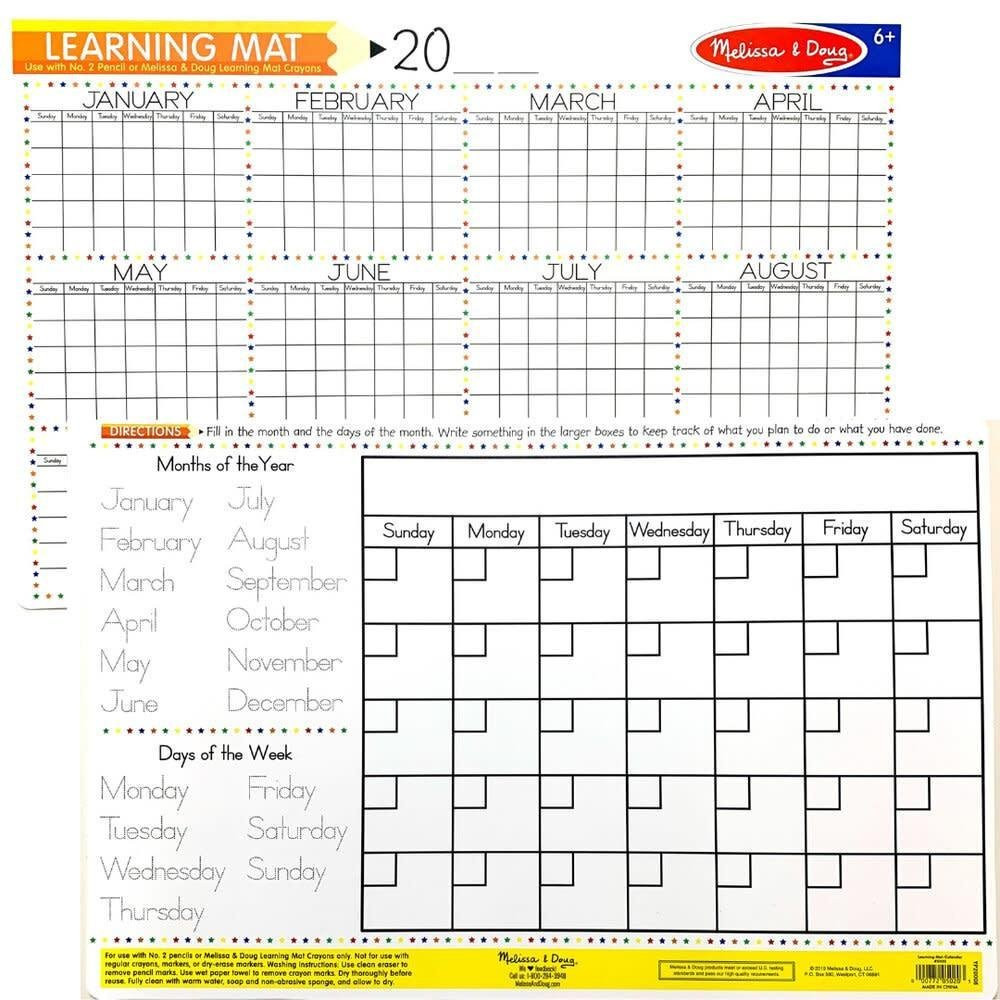 Learning Mat Calendar - Gullion's Christian Supply