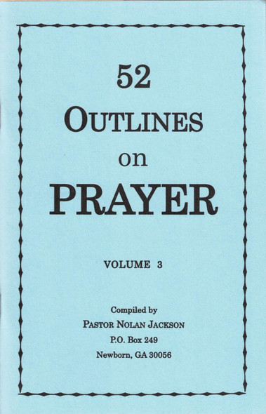 52 Outlines on Prayer Vol. 3