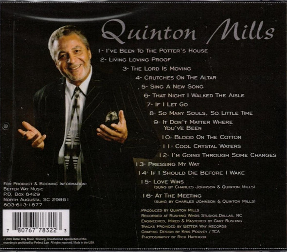 The Best Of Quinton Mills, Volume Two (2003) CD
