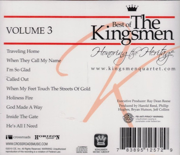 Best Of The Kingsmen: Honoring The Heritage, Vol. 3 (2010) CD