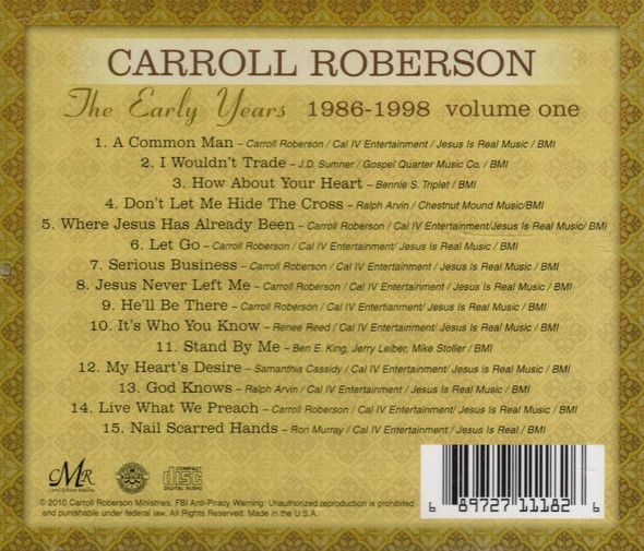 The Early Years, Volume One CD