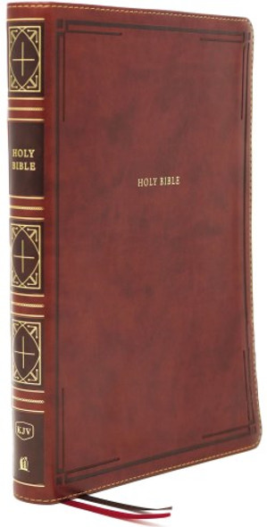 Giant Print Thinline Bible, Indexed, KJV (Imitation, Brown)