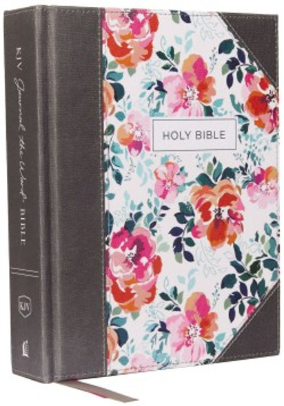Journal The Word Bible, KJV (Hardcover, Gray/Floral)