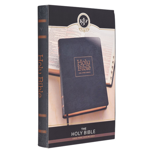 Large Print Thinline Bible, Indexed, KJV (Imitation, Black)