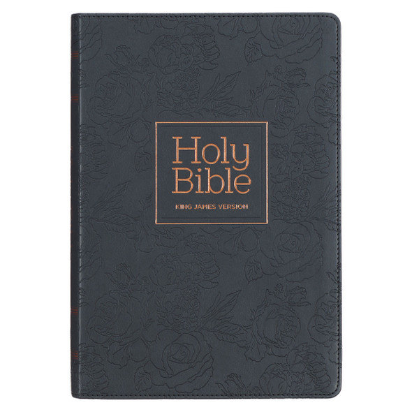 Large Print Thinline Bible, Indexed, KJV (Imitation, Black)