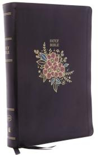 Deluxe Reference Bible, Super Giant Print, KJV (Imitation, Black with flower)