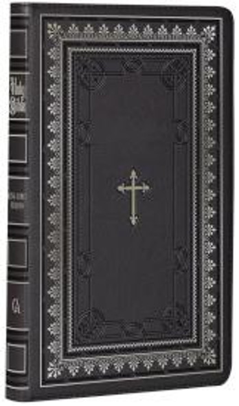Deluxe Gift Bible, Indexed, KJV (Imitation, Black with Cross)