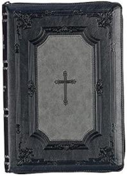 Super Giant Print Bible, KJV (Imitation, Black/Gray)