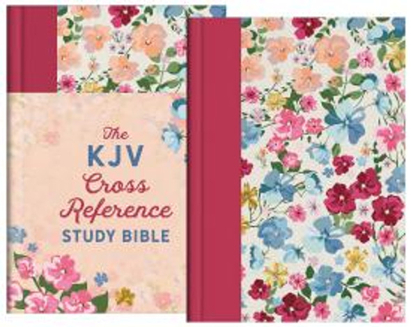 Cross Reference Study Bible, Compact edition, KJV (Hardcover, Pink floral)