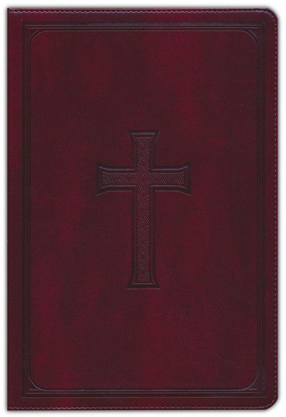 Large Print Thinline Bible, Indexed, KJV (Imitation, Burgundy)