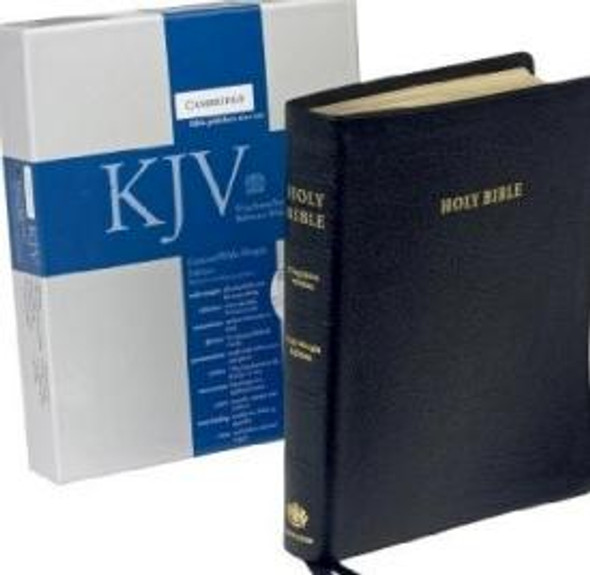 Concord Wide-Margin Reference Bible: Black Letter, KJV (Calfskin-Split Leather, Black)