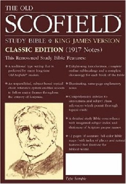 The Old Scofield Study Bible: Classic Edition KJV (Genuine Leather, Burgundy)