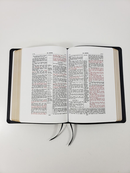 Classic Study Bible, Wide Margin, Midsize, KJV (Black Calfskin Leather)