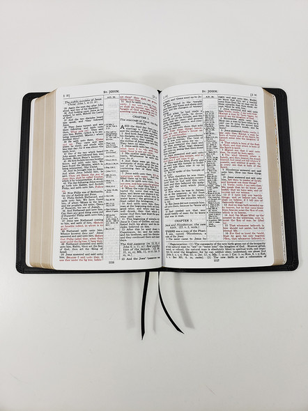Classic Study Bible, Handsize, KJV (Red Calfskin Leather)