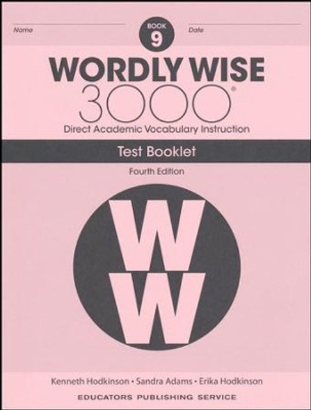 Wordly Wise 3000 9 Tests  (4th edition)