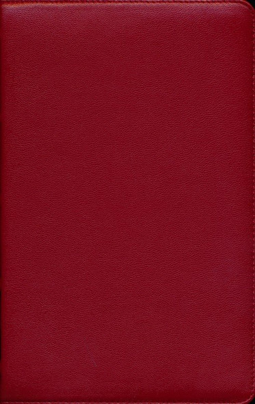 Personal Size Large Print Reference Bible, Single Column, Indexed (Red Premium Goatskin Leather) KJV