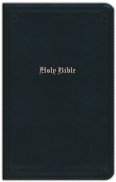 Personal Size Single-Column Reference Bible, Large Print, Indexed (Black Leathersoft) KJV