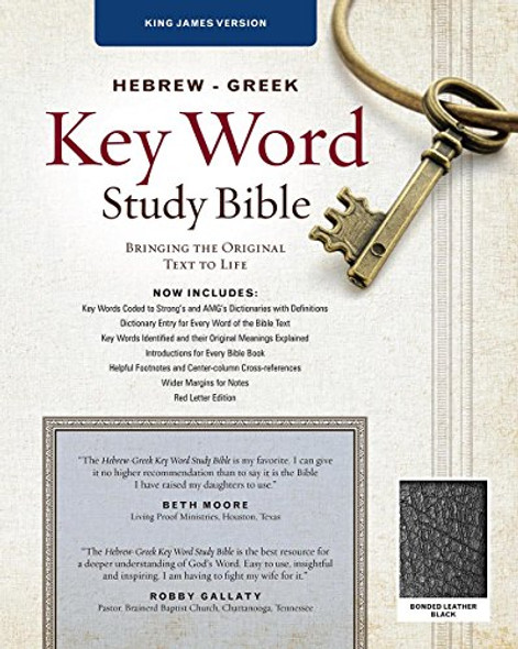 The Hebrew-Greek Key Word Study Bible (Black Bonded Leather) KJV