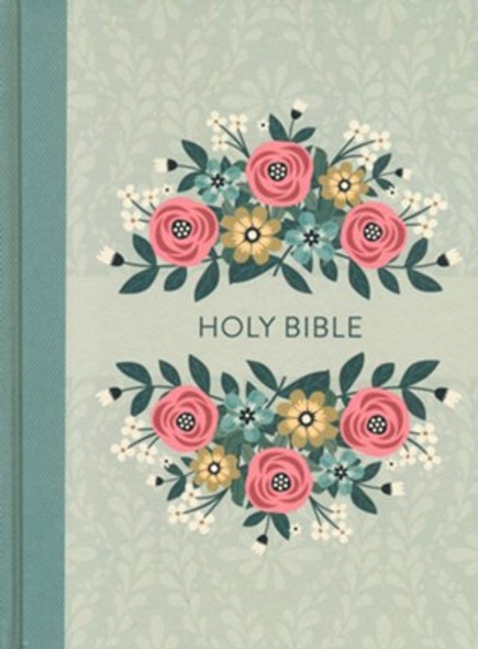 3-Minute Devotions for Women Bible (Green Floral Hardcover) KJV