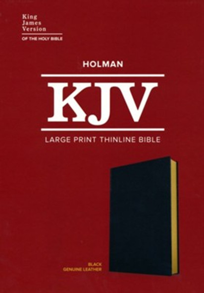 Large Print Thinline Bible, KJV (Black Genuine Leather)